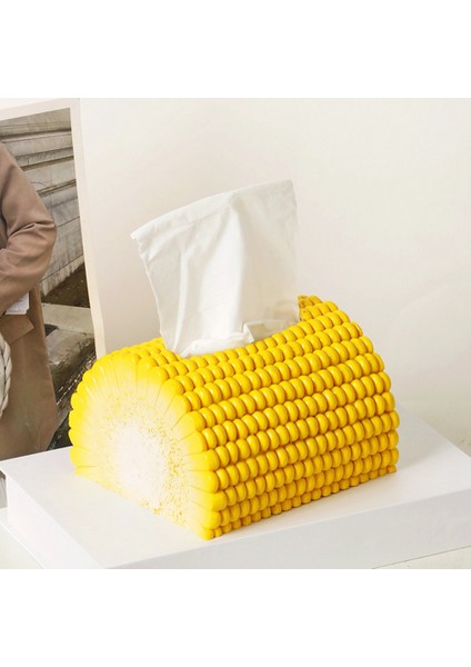 Modern Basit Çin Tarzı Sevimli Mısır Şekilli Doku Kutusu Reçine Kağıt Çekmece Oturma Odası Dekor Süsler Kağıt Saklama Kutusu (Yurt Dışından) modelleri