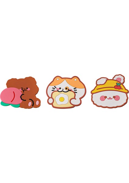Sevimli Oda Dekor Sevimli Hayvanlar Mouse Pad Coaster Olmayan Kawaii Kahve Fincanı Mat Su Geçirmez Masa Mat (Yurt Dışından)