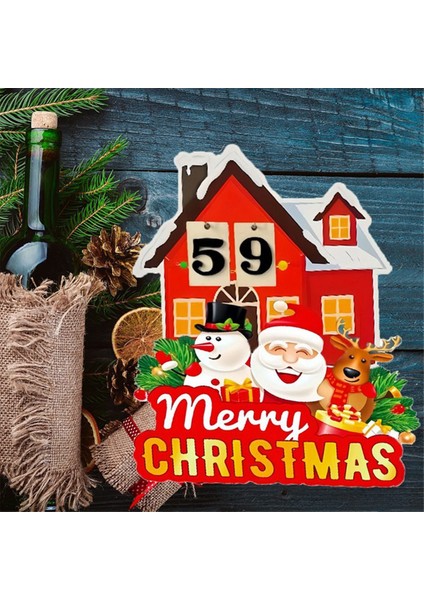 Parti Kahve Evi Için Noel Advent Takvimi, Noel Sloganı Süsleri Noel Baba Ren Geyiği Kardan Adam Mutlu (Yurt Dışından)