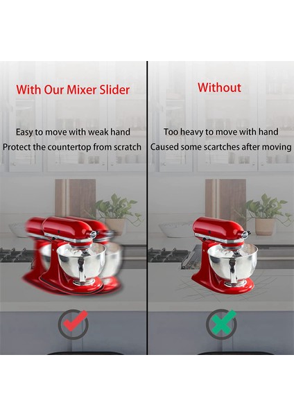 Kitchenaid Için Mikser Sürgülü Mat, Kitchenaid Stand Mikseri Için Mat 6-8 Qt Başlık Başlığı, Tezgah Için Stand Mikseri Kaydırıcı Mat (Yurt Dışından)