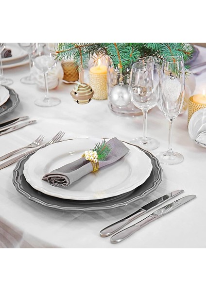 12 Altın Peçete Halkası Seti Düğün Iyilik Serviette Peçete Halkaları Yemek Masası Için Inci Peçete Tokaları Yüzükler (Yurt Dışından)