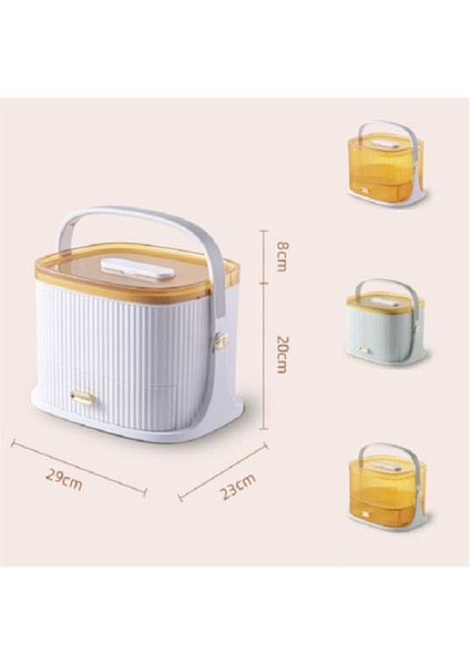 Taşınabilir Ilk Yardım Çantası Konteyner Ilaç Kutusu Maske Depolama Aile Ev Acil Durum Çantası Hap Setleri, Yeşil Sarı (Yurt Dışından)