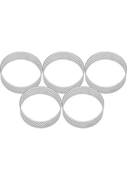 20 Adet 6 cm Dairesel Tart Yüzük Tatlı Paslanmaz Çelik Delikli Meyve Pasta Kiş Kek Mus Kalıp Mutfak Pişirme Kalıp (Yurt Dışından) fiyatları