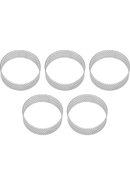 20 Adet 6 cm Dairesel Tart Yüzük Tatlı Paslanmaz Çelik Delikli Meyve Pasta Kiş Kek Mus Kalıp Mutfak Pişirme Kalıp (Yurt Dışından) indirimleri