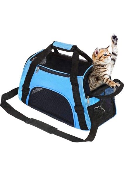 Kedi Taşıyıcı Yumuşak Taraflı Evcil Hayvan Taşıma Çantası, Kediler Için Pet Seyahat Taşıyıcı, Köpekler Köpek Konfor Taşınabilir Katlanabilir Evcil Hayvan Çantası (Mavi) (Yurt Dışından) fırsatları