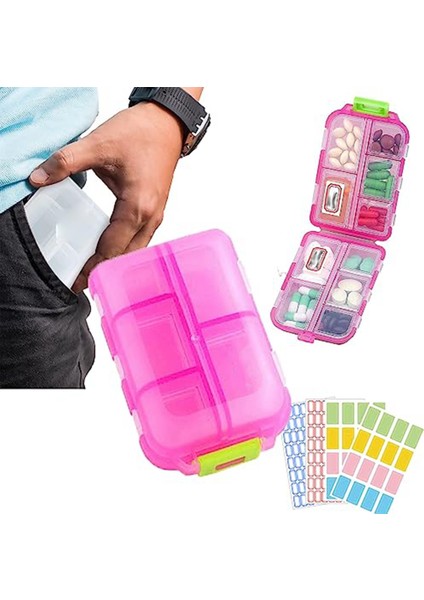 Etiketli Med Cüzdan Hapları, Medwallet Hap Kutusu, Med Cüzdan Hap Kutusu, Taşınabilir Günlük Hap Kutusu,ilaç Cüzdanı C (Yurt Dışından)