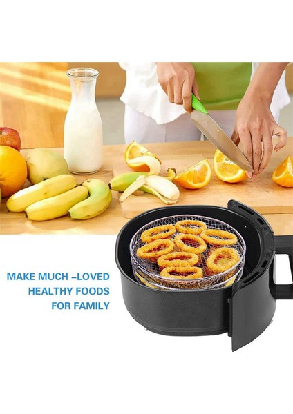 2x Hava Fritöz Üç Istiflenebilir Kurutucu Rafları Gowise Philips Ninja Paslanmaz Çelik Hava Fritöz Rafı Tüm 4.2-5.8qt'ye Uygun (Yurt Dışından)
