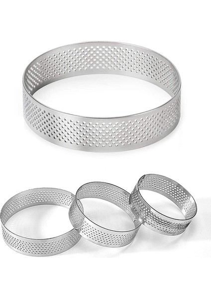Paslanmaz Çelik Delikli Tart Yüzük, 20 Adet 5 cm Delikli Kek Mousse Yüzük, Dıy Yuvarlak Tart Yüzükler Pişirme Tatlı Yüzük (Yurt Dışından) indirimleri