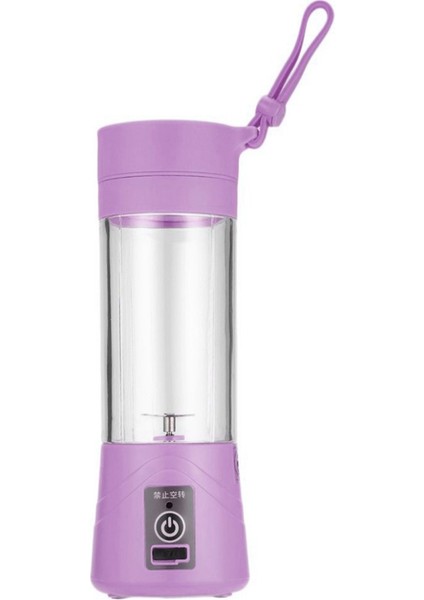 380ML USB Şarj Edilebilir Meyve Sıkacağı Şişesi Cup Meyve Suyu Blender Limon Sebze Meyve Smoothie Sıkacakları Raybalar Şişe: Mor (Yurt Dışından)