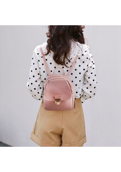 Küçük Sırt Çantası Kız Kulaklık Delik Sırt Çantası Okul Öğrenci Omuz Çantası Cep Cüzdan Pembe (Yurt Dışından) modelleri