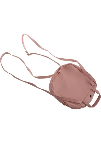 Küçük Sırt Çantası Kız Kulaklık Delik Sırt Çantası Okul Öğrenci Omuz Çantası Cep Cüzdan Pembe (Yurt Dışından) indirimleri