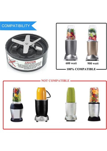 Nutribullet 600W / Pro 900W Ekstraktör Besin Çıkarıcı Smoothie Maker Yedek Parçaları Için 2 Paket Yedek Meyve Sıkacağı Bıçakları (Yurt Dışından) indirimleri