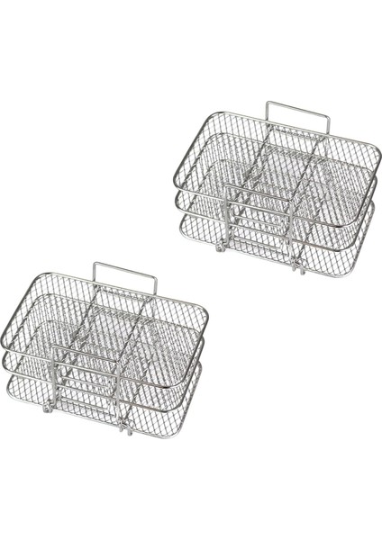 2x Hava Fritöz Rafı Ninja Çift Hava Fritöz 304 Paslanmaz Çelik Çok Katmanlı Kurutucu Raf Tost Rafı Hava Fritöz (Yurt Dışından)