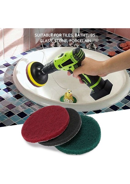 13 Parça Matkap Elektrikli Scrubber Fırça Ovma Pedleri ve Sünger Temizleme Seti - Çok Amaçlı Temizleyici Ovma Akülü Matkap (Yurt Dışından)