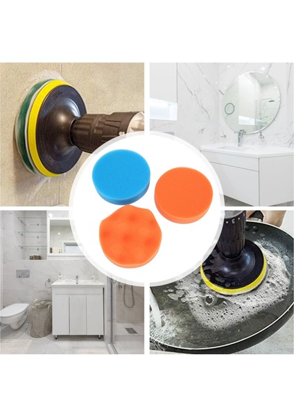 13 Parça Matkap Elektrikli Scrubber Fırça Ovma Pedleri ve Sünger Temizleme Seti - Çok Amaçlı Temizleyici Ovma Akülü Matkap (Yurt Dışından)