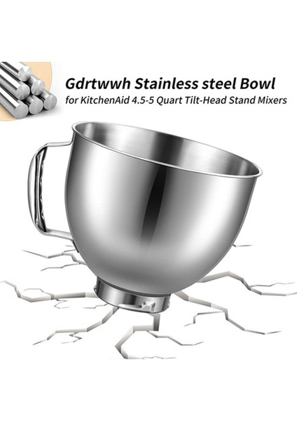 Kitchenaid Için Paslanmaz Çelik Kase Yumurta Çırpıcı 4.5-5quart Tilt Kafa Stand Mikser Kitchenaid Mikser Kase Bulaşık Makinesinde Yıkanabilir (Yurt Dışından) indirimleri