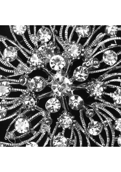Parlayan Rhinestone Çiçek Gelin Düğün Parti Broş Pin (Yurt Dışından)