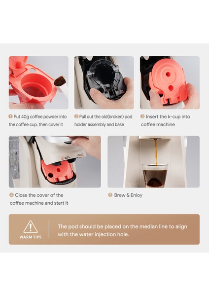 Keurig 2.0 Için Kahve Pod Dolu Kapsül Filtresi Keurig K200/K250/K300 Için Kahve Kapsül Bardağı Yeniden Kullanılabilir Örgü Süzgeç (Yurt Dışından)
