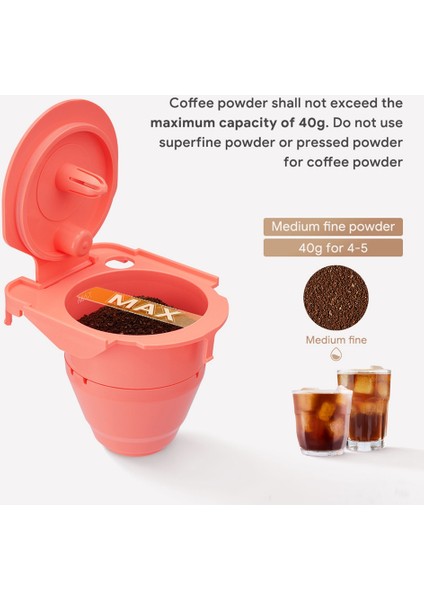 Keurig 2.0 Için Kahve Pod Dolu Kapsül Filtresi Keurig K200/K250/K300 Için Kahve Kapsül Bardağı Yeniden Kullanılabilir Örgü Süzgeç (Yurt Dışından)