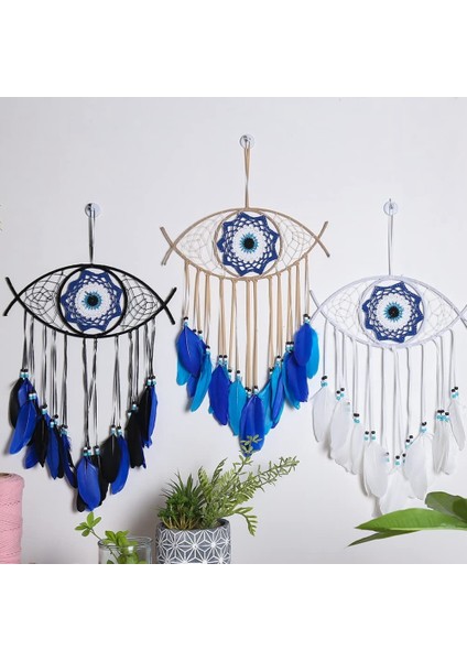 Nazar Dream Catchers Yatak Odası Için El Dokuma Makrome Dreamcatcher Duvar Asılı Ev Dekor Iyi Şanslar Nimet Hediye, 3 (Yurt Dışından) modelleri