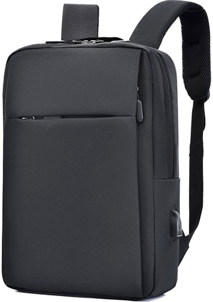 Anti-Theft Laptop Sırt Çantası Büyük Kapasiteli Seyahat Çantası Erkek Su Geçirmez Sırt Çantası Öğrenci Okul Çantası-Siyah (Yurt Dışından)