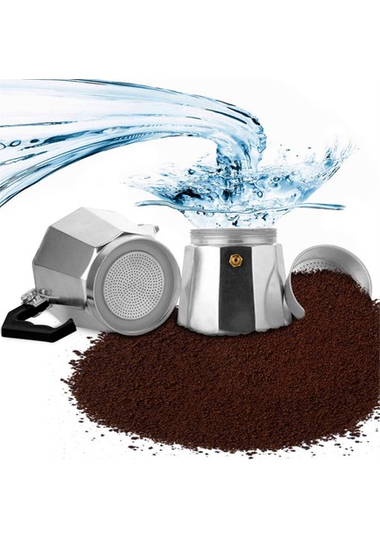 Italyan Alüminyum Moka Pot Avrupa Kahve Ekipmanları Sekizgen Moka Cezve 1 Fincan (50ML) (Yurt Dışından) fiyatları