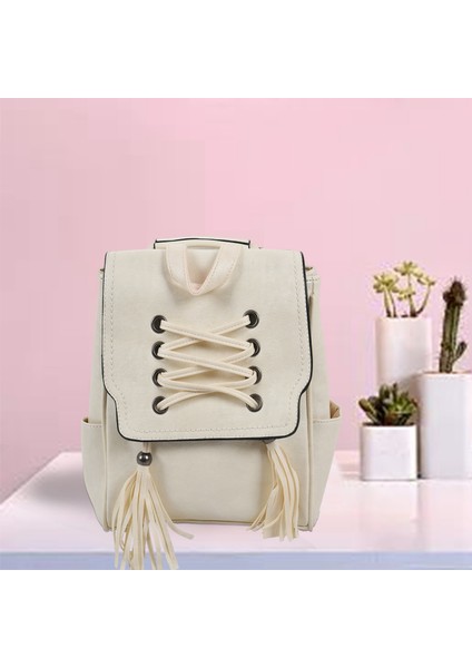 Bir Omuz Amfibi Küçük Sırt Çantası Retro Sırt Çantası Basit Çanta Beyaz (Yurt Dışından) fiyatları