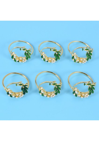 Peçete Halkası Çiçek Peçete Halkaları 6 Set Metal Peçete Tutucu Düğün Parti Yemeği Masa Dekorasyon Için (Yurt Dışından) fırsatları