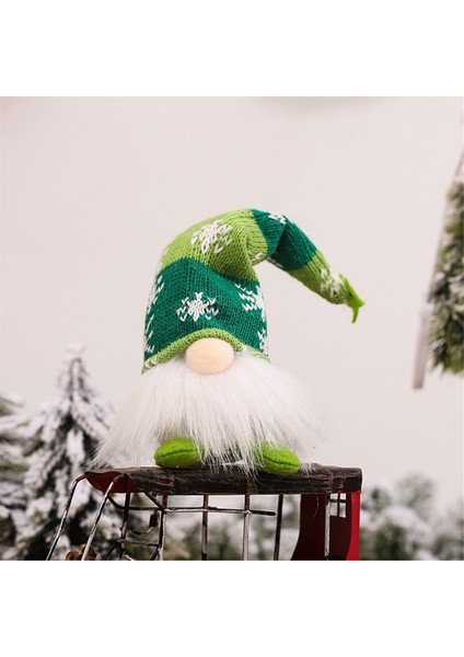 Işıklı Gnome Noel Bebeği Rudolph Doll Ev Için Parlak Cüce Süsler Noel Yeni Yıl Hediyeleri-Gri (Yurt Dışından)