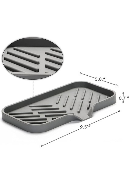4x Silikon Mutfak Sabunu Tepsisi, Lavabo Tepsisi Drenaj Sünger Rafı, Lavabo Depolama Tepsisi, Sünger Sabunluk Scrubber Için Kullanılan (Yurt Dışından) fırsatları