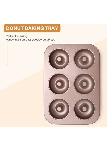 Yapışmaz Donut Tavası 1 Parça Donut Pişirme Tepsisi Karbon Çelik Donut Kalıbı Donut Pişirme Kabı Çanta Kalıbı 6 Donuts (Yurt Dışından) indirimleri
