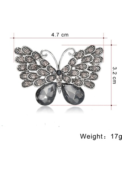 Kadınlar Için Kristal Rhinestones Kelebek Broş Broş Pin Ceket Broş Ziyafet Düğün Broş Hediyeler (Yurt Dışından)