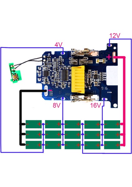 BL1830 Li-Ion Bms Pcb Şarj Koruma Levhası 18 V Güç Aracı Için BL1815 BL1860 LXT400 BL185 2 Adet (Yurt Dışından)