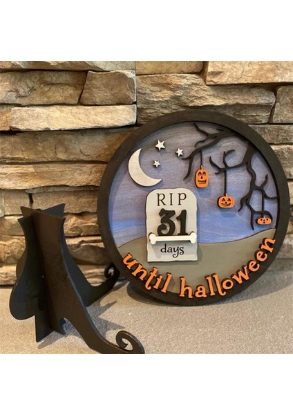 Adet Ahşap Cadılar Bayramı Geri Sayım Geri Sayım Takvimi Cadılar Bayramı Takvimi Tatil Dekorasyon 30X30 cm (Yurt Dışından) indirimleri