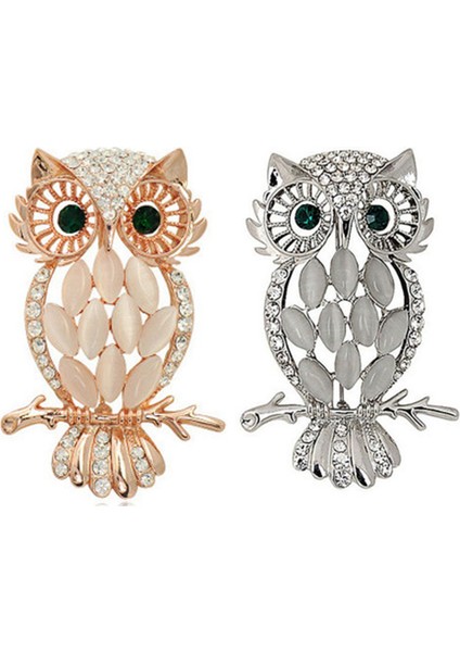 Kadın Hayvan Broş Broş Altın Rengi Parlak Baykuş Broş Broş Takı Düğün Parti Takı En Iyi Hediye (Yurt Dışından)