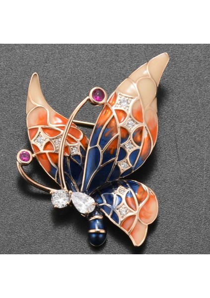 Kadınlar Için Kelebek Broşlar Rhinestone Mavi Renk Kelebek Böcek Hayvan Broş Pins Takım Elbise Elbise Ziyafet Pin (Yurt Dışından) fırsatları