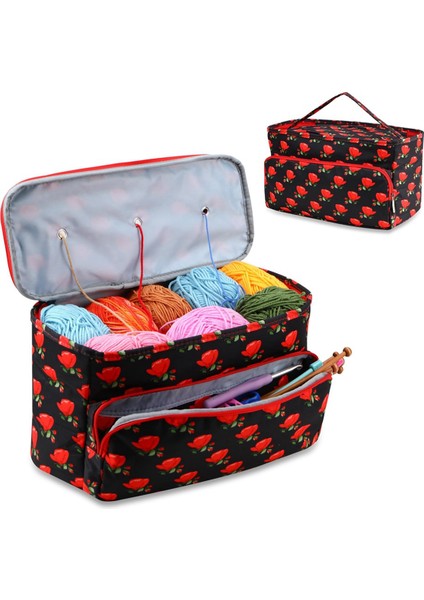 Tığ Işi Çanta, Iplik Saklama Organizatörü Ücretsiz 3 Grommetli, Örgü Proje Çantası ve Organizatör El Işi Çantası (Yurt Dışından) fiyatları