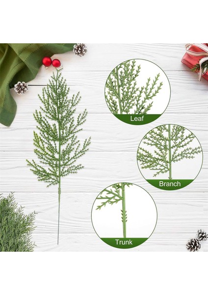 40 Adet Yapay Dal Sahte Sprey Dalları Selvi Kaynaklanıyor Çam Seçtikleri Plastik Yeşillik Noel Dıy (Yurt Dışından)