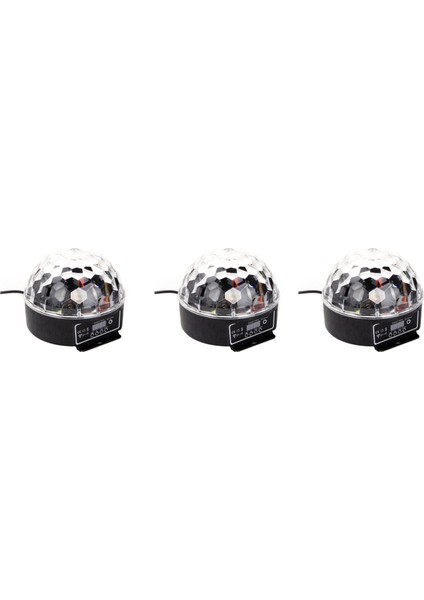 3x LED Rgb Kristal Top Etkisi Işık Dmx Disko Dj Sahne Işığı Ktv Club Pub Bar Düğün Gösterisi Sesle Etkinleştirilen (Yurt Dışından) fiyatları