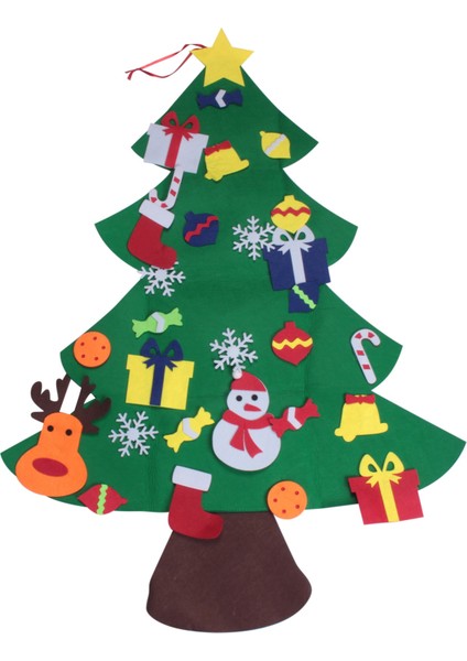 Çocuklar Için Noel Ağacı Keçe 3.2ft Yeni Yürümeye Başlayan Çocuklar ile Diy Noel Ağacı Çocuklar Için 30 Adet Süsler Noel Hediyeleri Asılı Ev Kapı Duvar Noel Süslemeleri (Yurt Dışından)