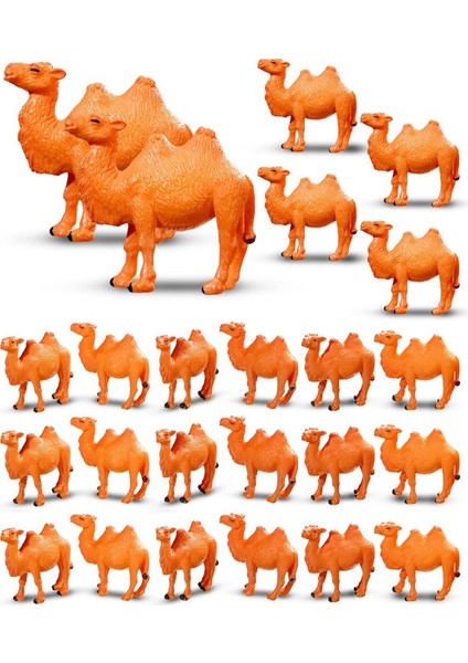 24 Adet Deve Figürleri Minyatür Oyuncaklar Deve Modelleri Kek Toppers Için Hayvan Figürleri Ev Masaüstü Süsler Dekor (Yurt Dışından)