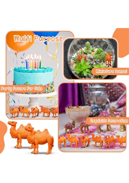 24 Adet Deve Figürleri Minyatür Oyuncaklar Deve Modelleri Kek Toppers Için Hayvan Figürleri Ev Masaüstü Süsler Dekor (Yurt Dışından) indirimleri