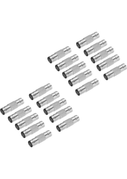 20 Adet Bnc Dişi Bnc Dişi Cctv Güvenlik Kamera Adaptörü Düz Konnektör Cctv Sistemi Için Gümüş (Yurt Dışından)