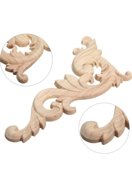 20 Parça Süs Süsleme Ahşap Süsler Dolap Mobilya Köşesi Için El Yapımı 15X7.5 cm (Yurt Dışından) indirimleri