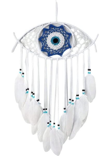 Nazar Dream Catchers Yatak Odası Için El Dokuma Makrome Dreamcatcher Duvar Asılı Ev Dekor Iyi Şanslar Nimet Hediye,1 (Yurt Dışından)