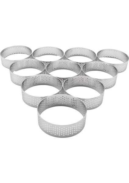 30 Paket Paslanmaz Çelik Tart Halkası, Isıya Dayanıklı Delikli Kek Mus Halkası, Yuvarlak Halka Pişirme Çörek Araçları, 5.9cm (Yurt Dışından) modelleri