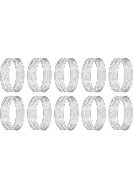50 Adet Dairesel Tart Yüzükler Delikli Paslanmaz Çelik Meyve Pastası Kiş Kek Mus Kalıp Mutfak Pişirme Kalıp 7 cm (Yurt Dışından) modelleri