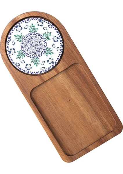 Kahve Tepsisi Ahşap Plaka Kahvaltı Tepsisi Yemek Servisi Için Ağırlama Coffeeware Teaware Dekor Masa Dekorasyon Aksesuarı A (Yurt Dışından)