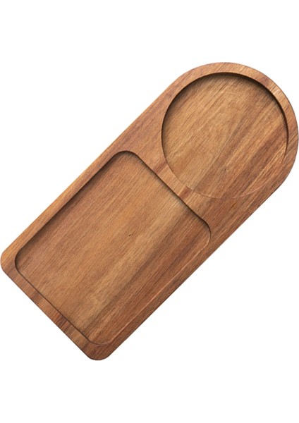 Kahve Tepsisi Ahşap Plaka Kahvaltı Tepsisi Yemek Servisi Için Ağırlama Coffeeware Teaware Dekor Masa Dekorasyon Aksesuarı C (Yurt Dışından)
