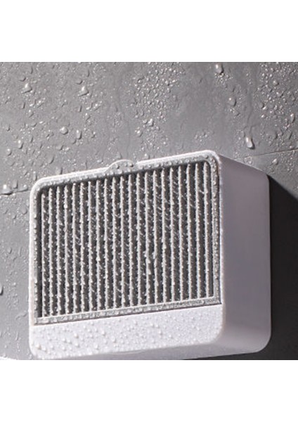 Duvara Monte Sabunluk Kapaklı Çift Izgaralı Sabun Drenaj Rafı Banyo Sabunluk Tek Gri (Yurt Dışından) fırsatları